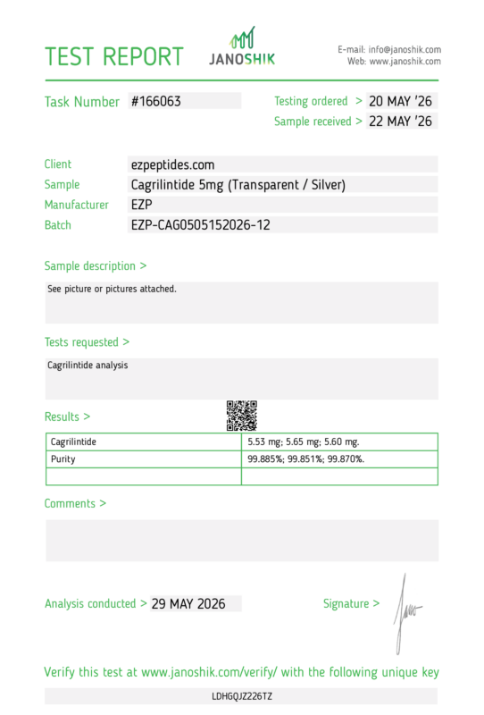 Cagrilintide 5mg COA