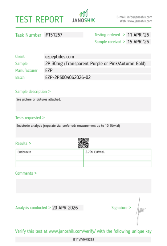 EZP-2P 30mg COA