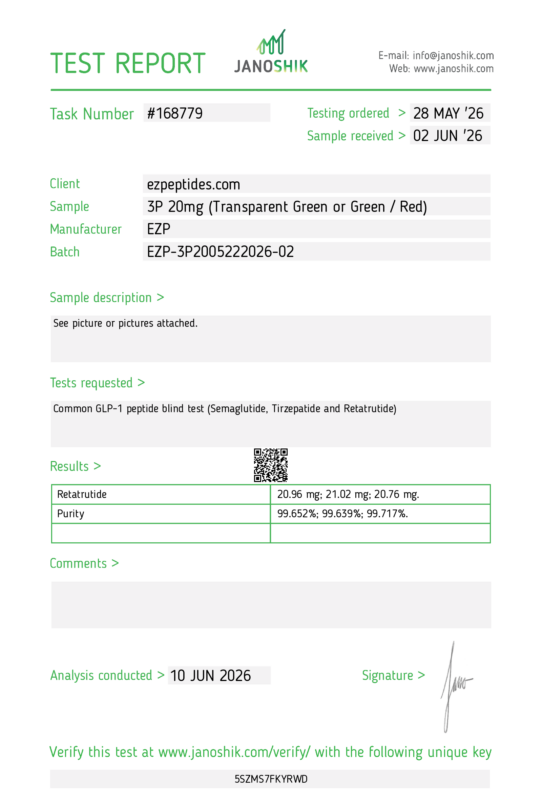 EZP-3P 20mg COA