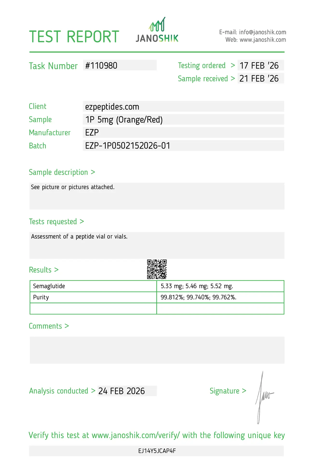 EZP-1P 5mg – (10 vials/Kit) - Image 2