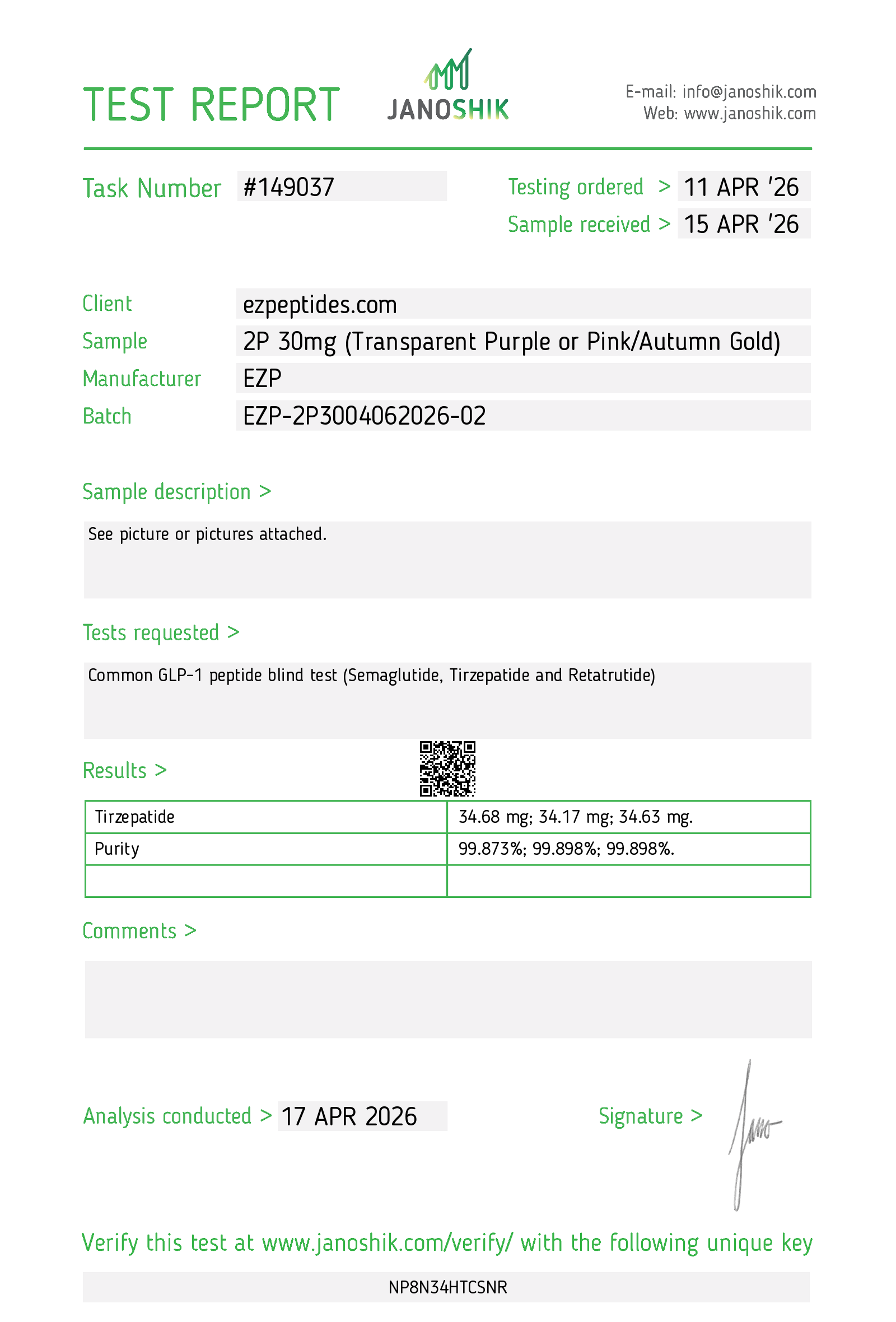 EZP-2P 30mg – (10 vials/Kit) - Image 3