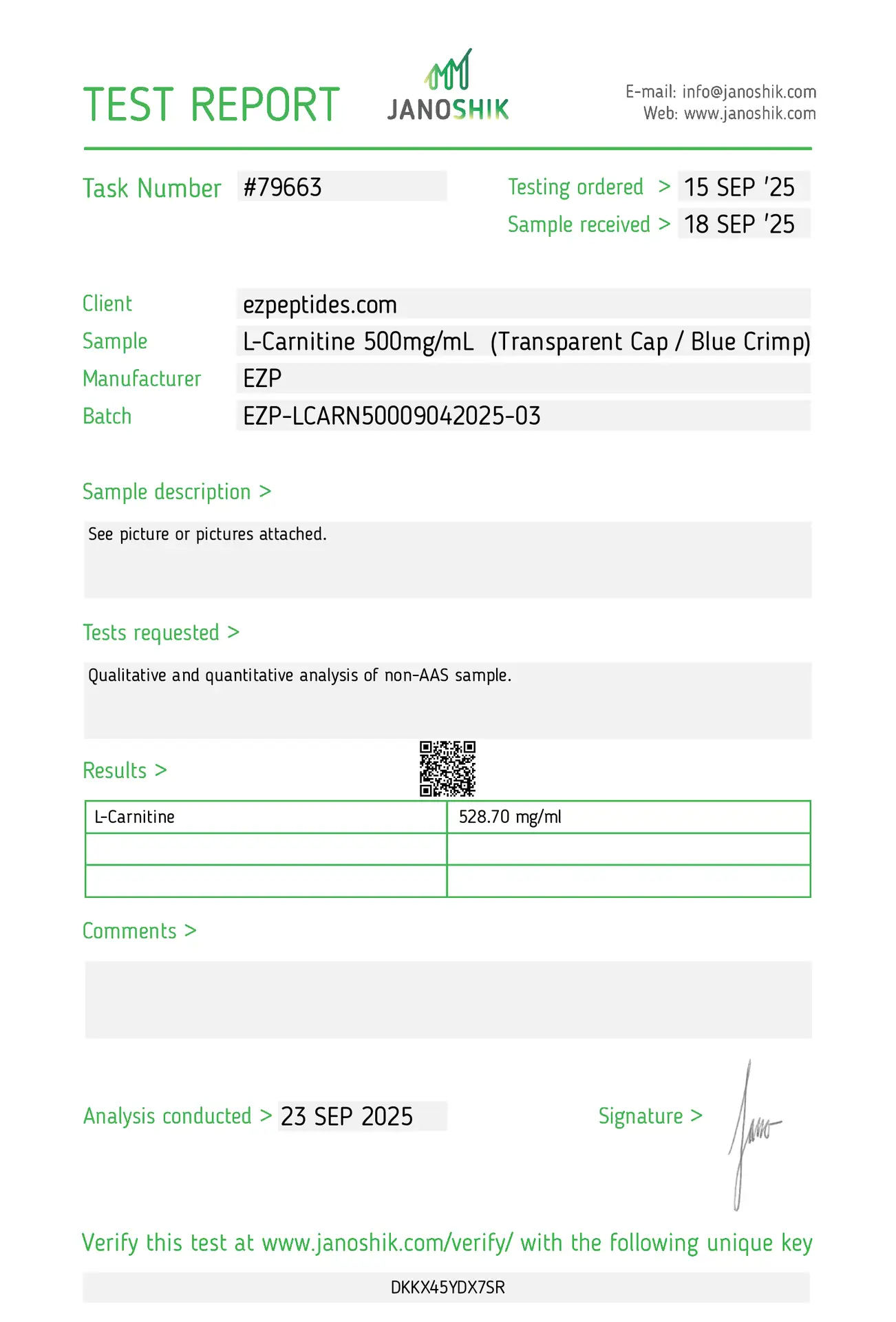 L-Carnitine 500mg-mL (10mL) - Image 3